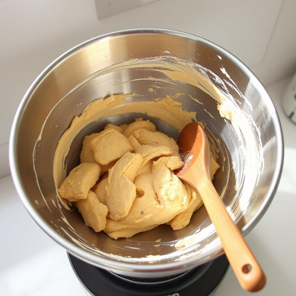 Mixing bowl and wooden spoon for making dog treats