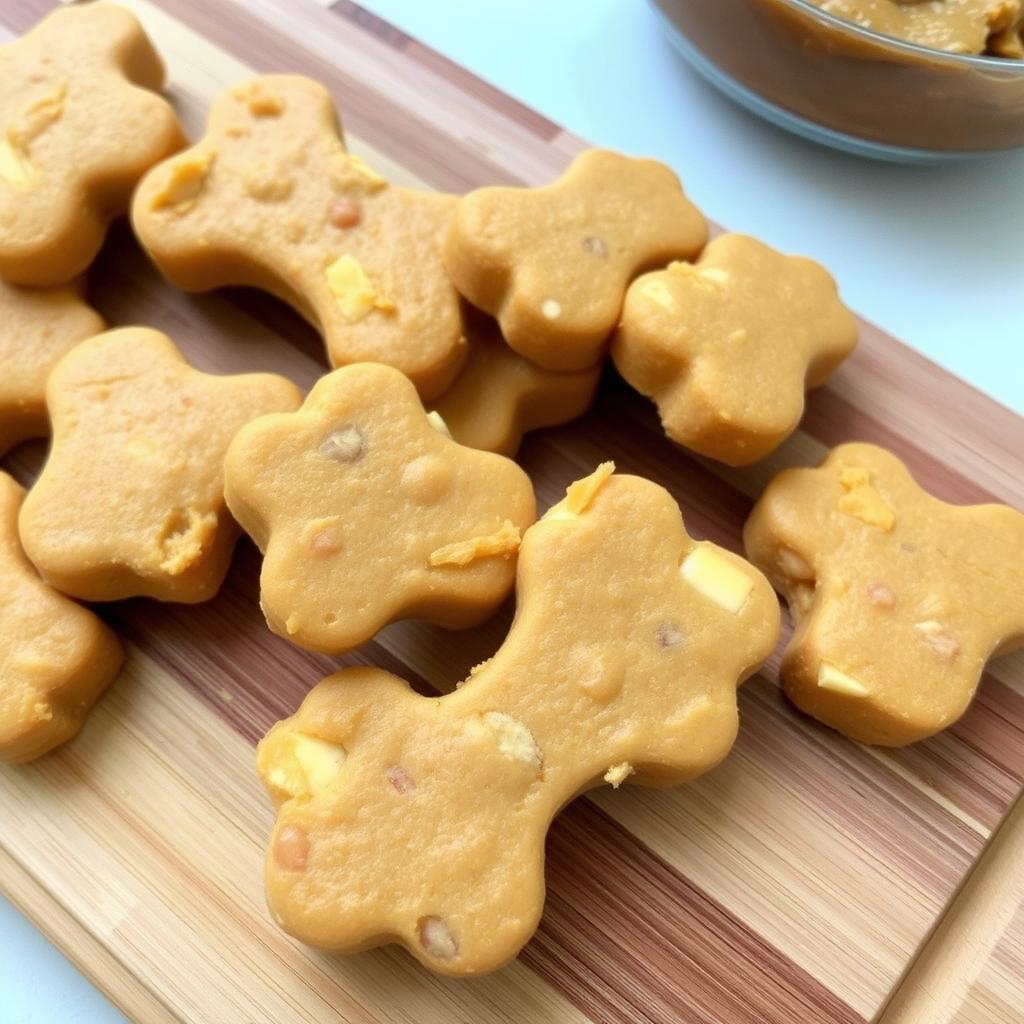 Peanut butter cheese dog treats